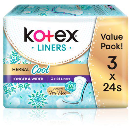 Ready stock Kotex Pantyliners Value Pack 3 x 30/ 24/ 26 , Beauty
