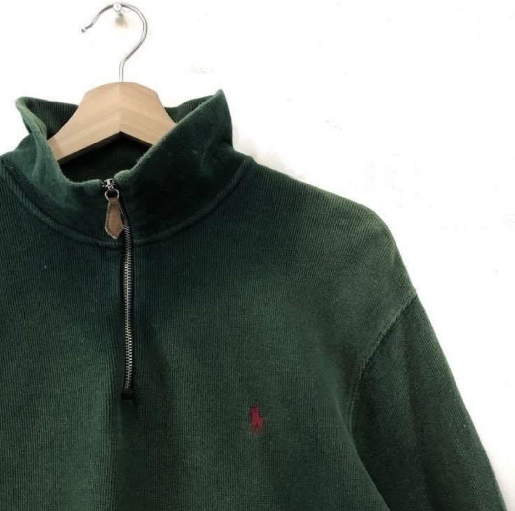 Polo Ralph Lauren Quarter Zip Jumper Sweater in Vintage Green & Beige,  Women's Fashion, Tops, Other Tops on Carousell