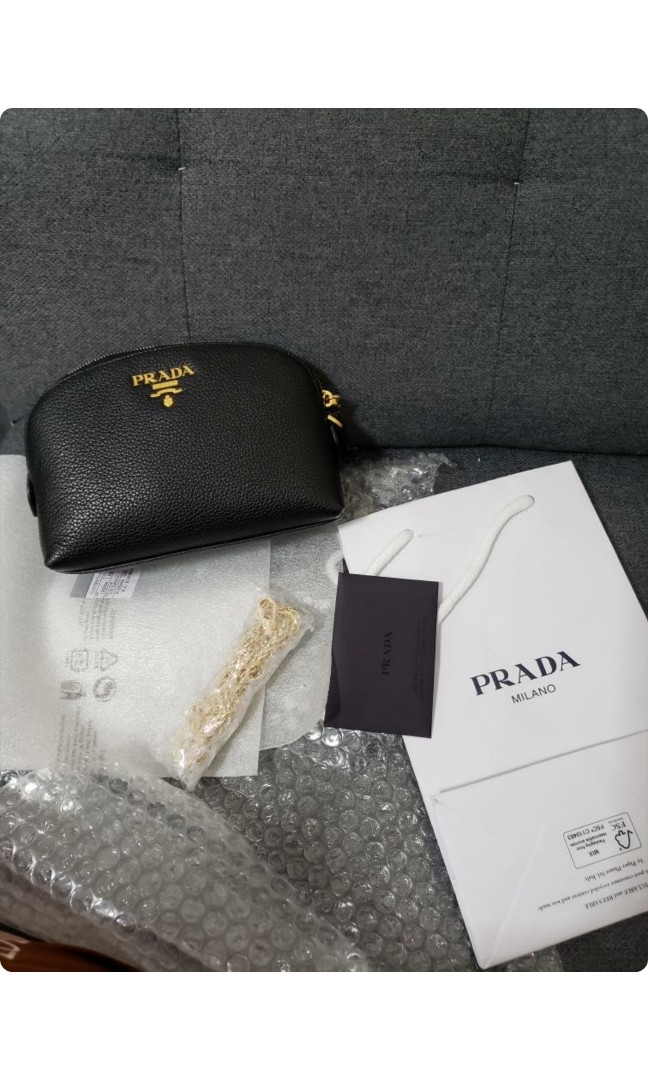 Prada Small Leather Handbag In Black | ModeSens