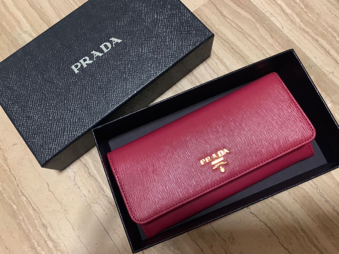 Prada large Saffiano Leather Wallet