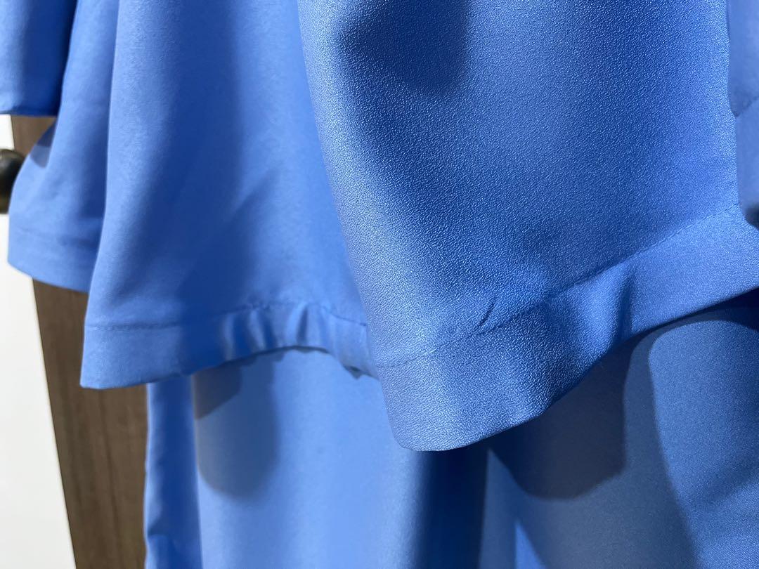 Preloved Ocean Blue kimono-style kurung (Category: Traditional & Ethnic wear) located in Singapore. Submitted by littlemakciks (Listing ID 1159293607, Image 3). Description: Preloved Ocean Blue kimono-style kurung. Fit girls size up to 7-8yo. Shoulder length 33cm, Top size 61cm. Pit-to-pit 39cm. Skirt length 23cm stretch up to 33cm with length 98cm..