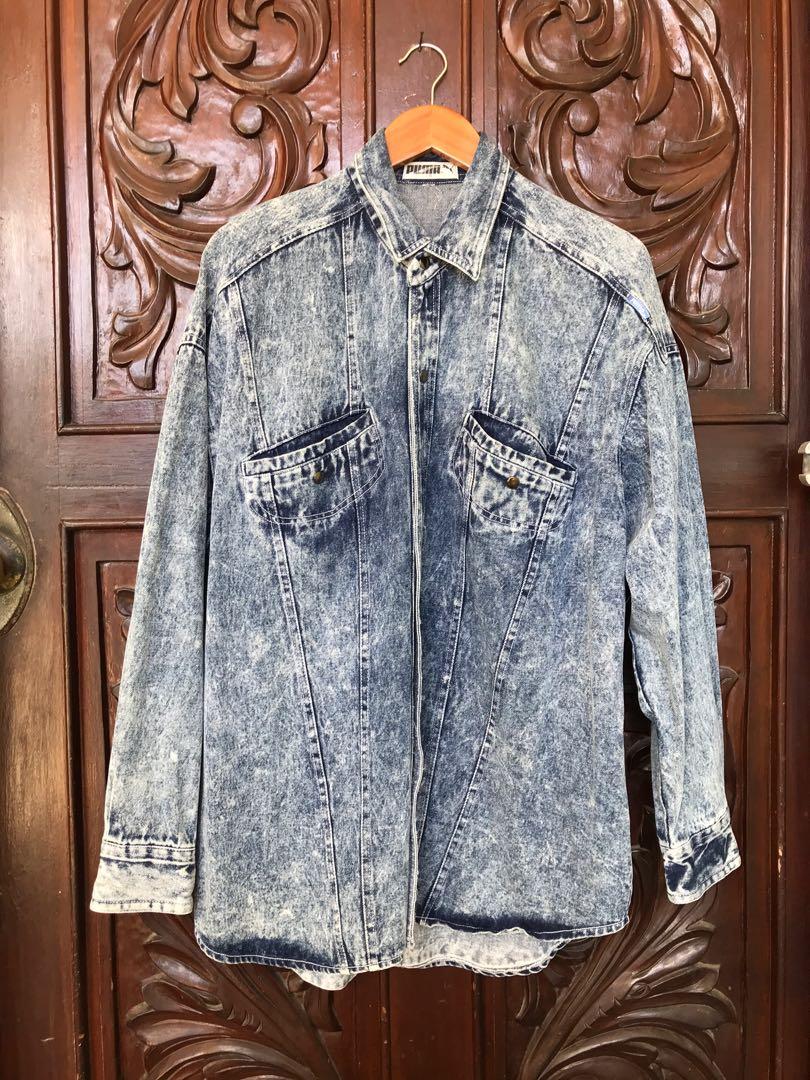wash puma denim jacket 