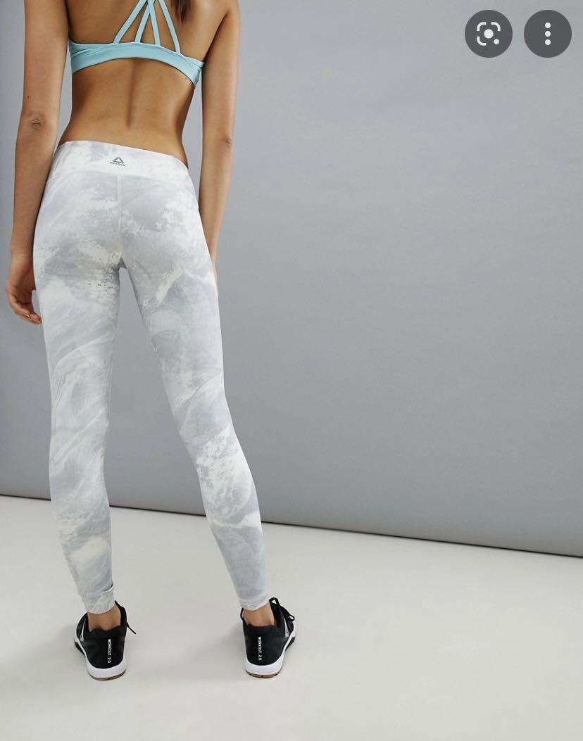 Reebok Combat Marble Leggings in White