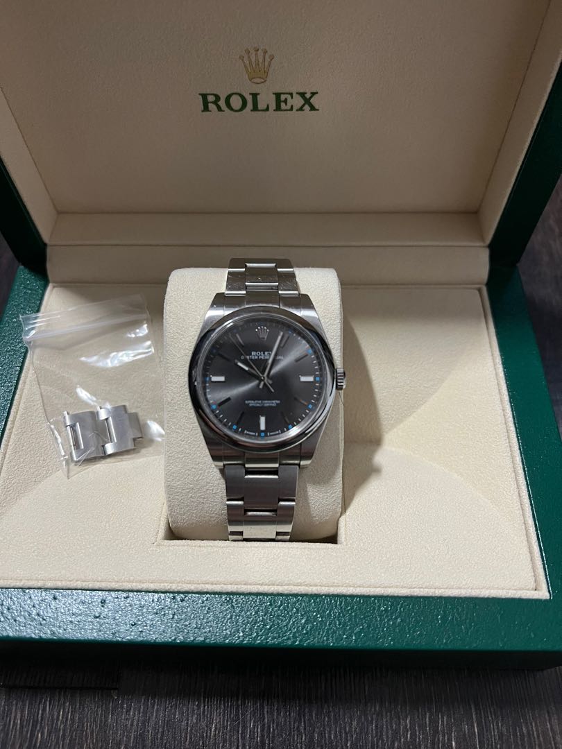 oyster perpetual 39mm rhodium