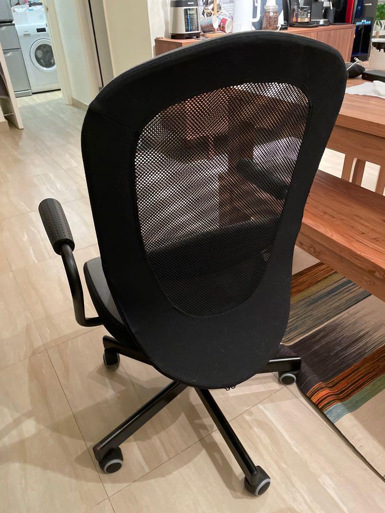 Set of IKEA work chair and back cushion, 傢俬＆家居, 傢俬, 椅子 Carousell