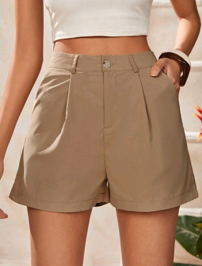 SHEIN Shorts Highwaisted - khaki 