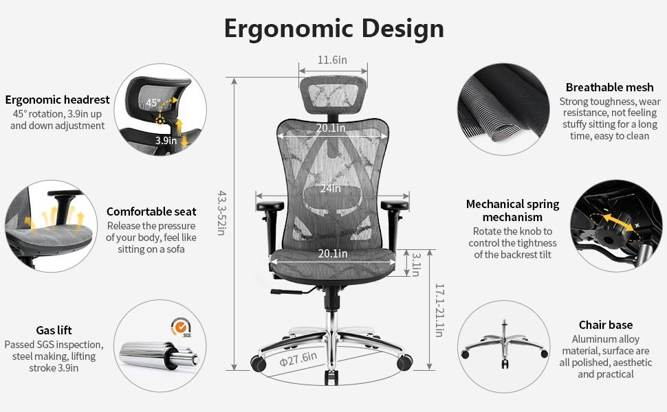 Sihoo M57 Ergonomic Office Chair / Home Office Chair / Ergonomics
