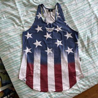 Size Up Appeal USA Print Y-Back Tank