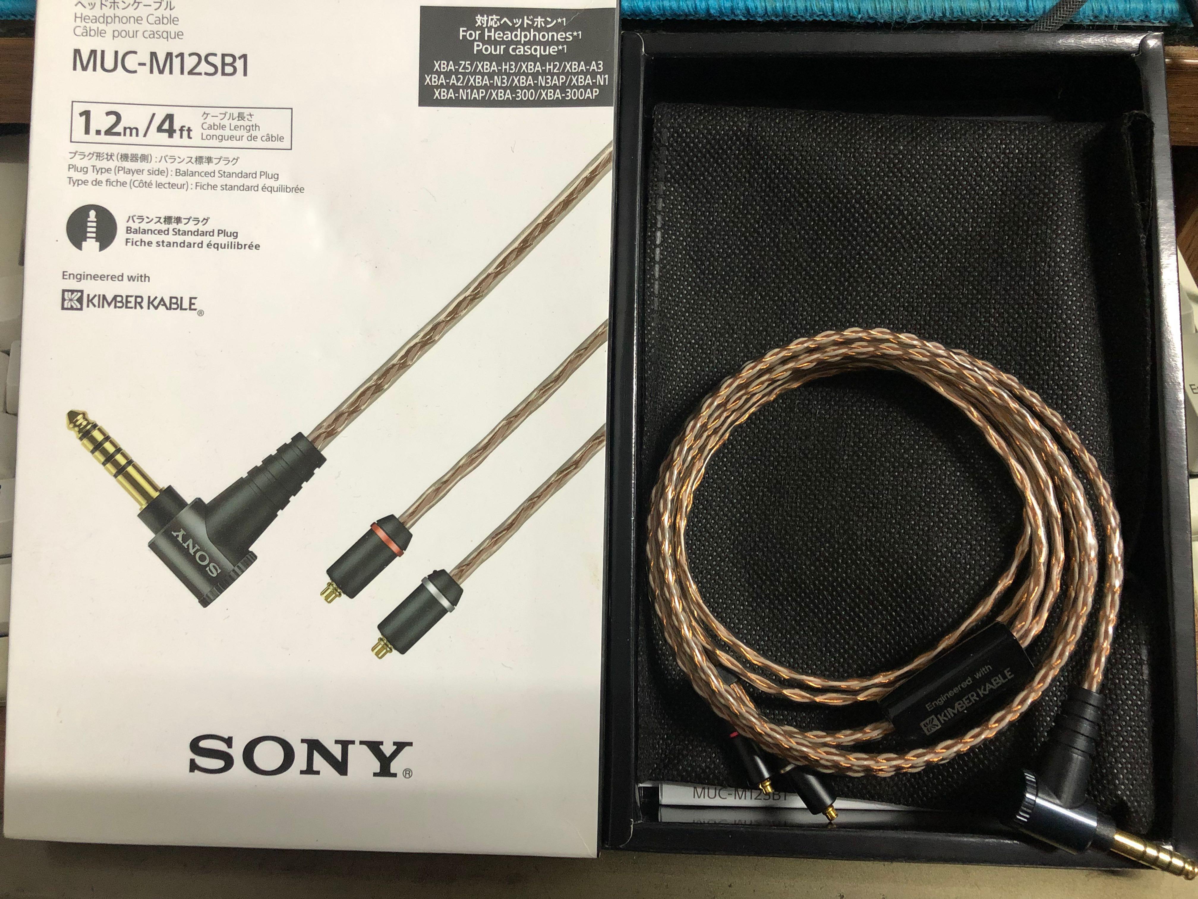 Sony MUC-M12SB1 Kimber Kable 金寶線mmcx 4.4, 音響器材, 可攜式音響