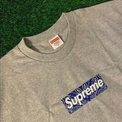 Supreme Bandana Box logo Tee T shirt Grey //supreme 灰色T恤, 女裝