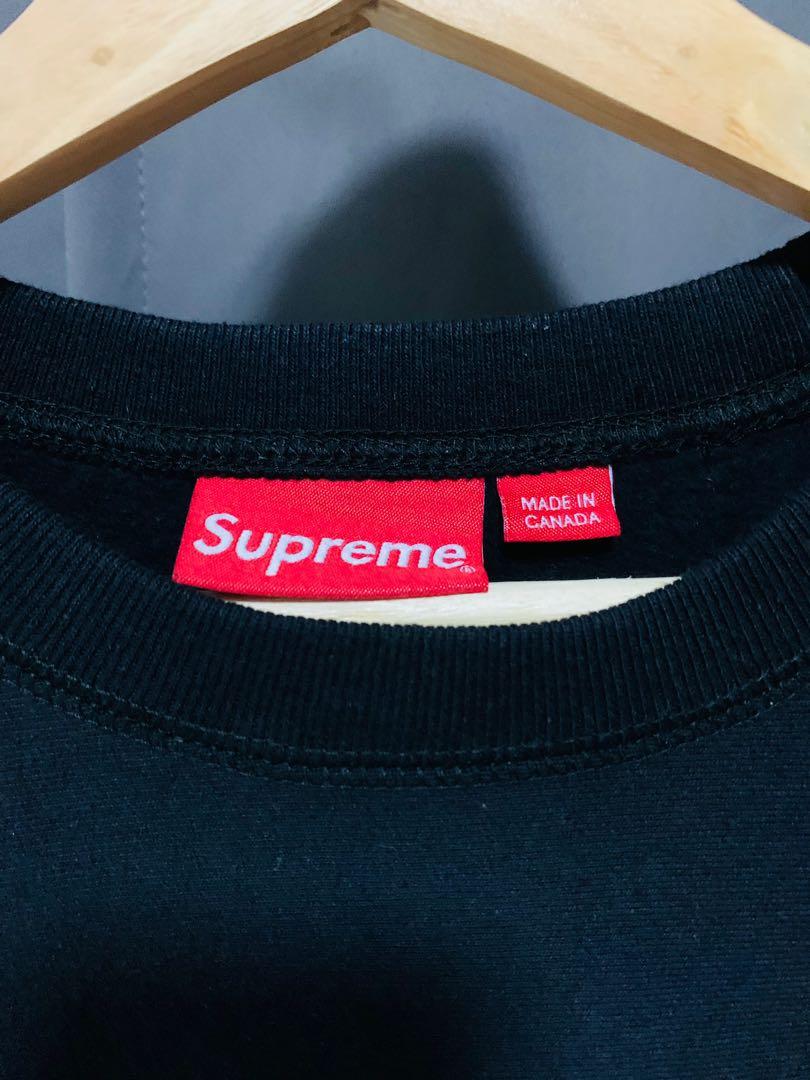 Supreme crewneck discount tag
