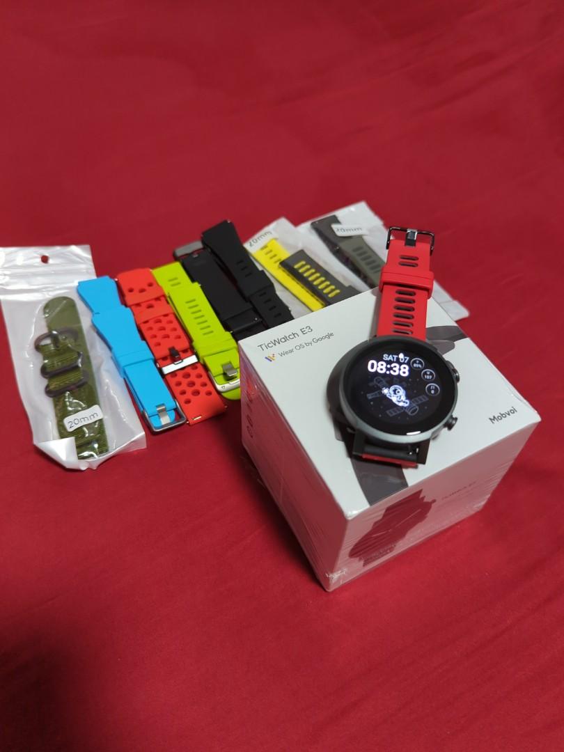 Ticwatch E3 with free straps. Google WearOS, Mobile Phones \u0026 Gadgets,  Wearables \u0026 Smart Watches on Carousell