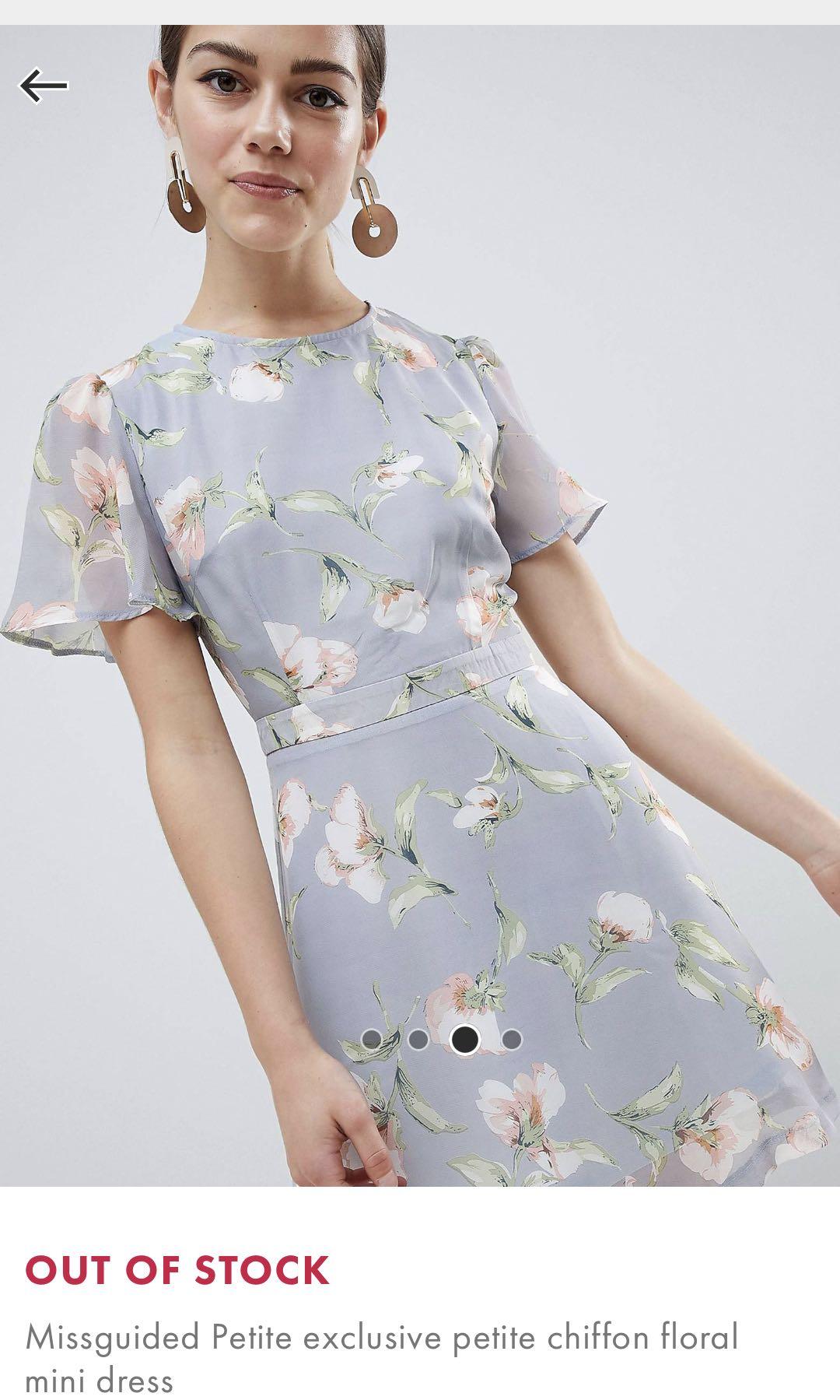 Uk14 ASOS missguided chiffon floral dress Women s Fashion Dresses Sets Dresses on Carousell