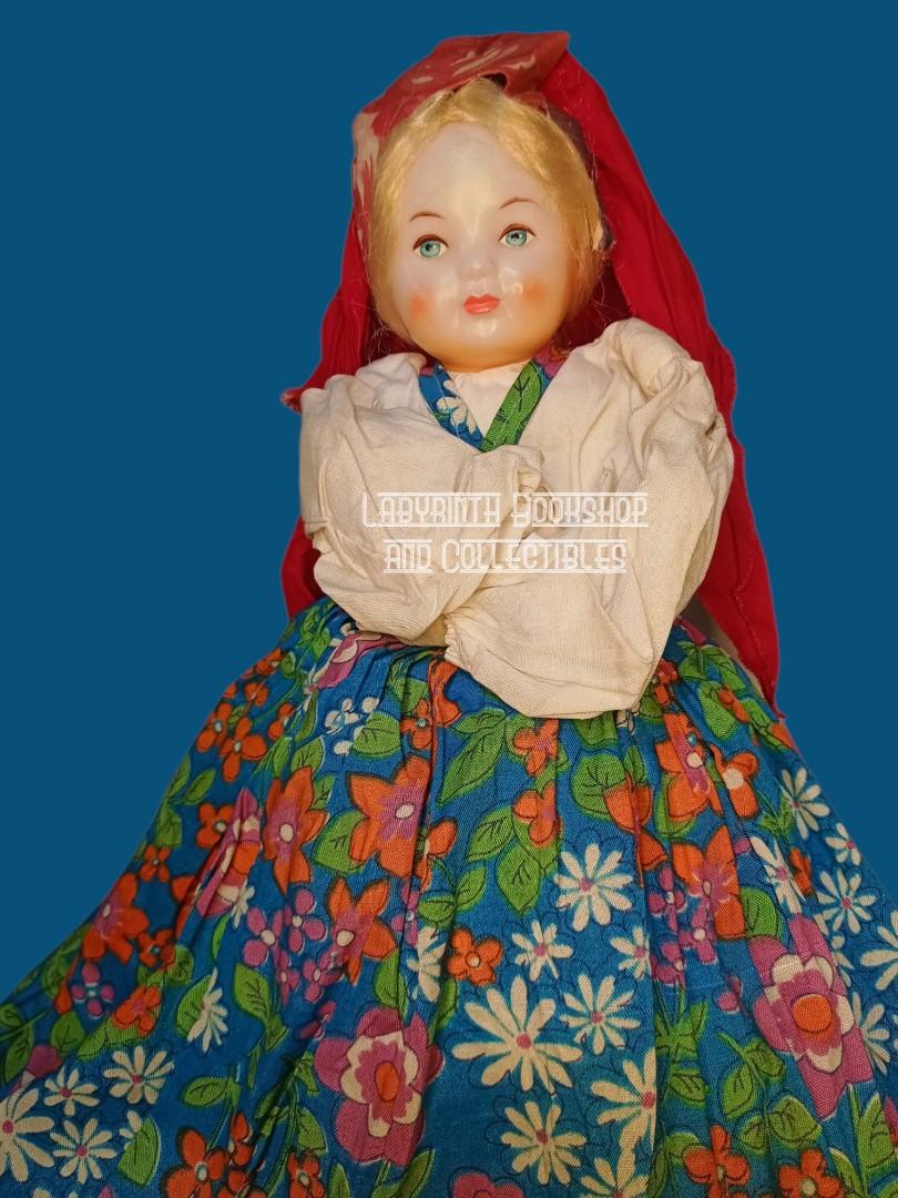 Vintage 1960 Dutch Tea Cozy Doll Folk Art Doll Vintage Doll Teapot