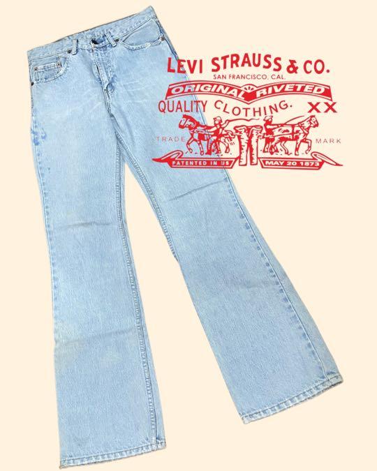 Vintage Levi'S Low Rise Boot Cut 100% Cotton 517 Light Wash Denim Jeans,  Women'S Fashion, Bottoms, Jeans On Carousell