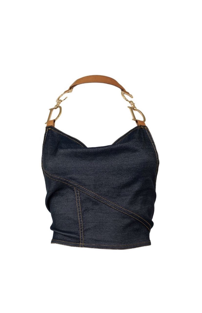 dior saddle halter top