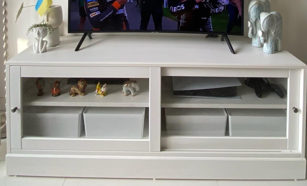 White Ikea HAVSTA TV Bench