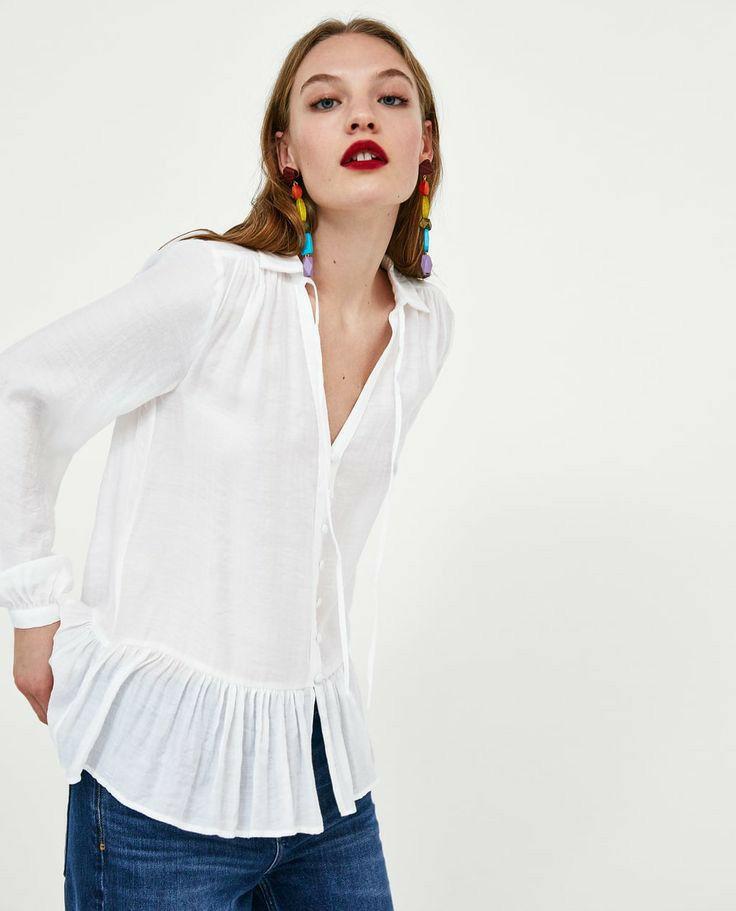 Zara Flowy Shirt, Fesyen Wanita 