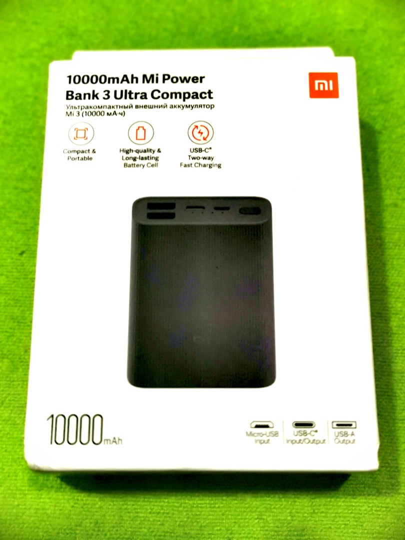 10000mAh Mi Power Bank 3 Ultra Compact, Mobile Phones & Gadgets