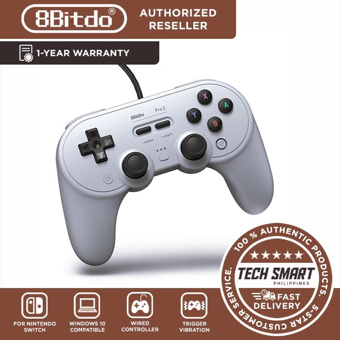 8BitDo Pro 2 Wired Controller for Switch and Windows (Category: Controllers) located in Manila. Submitted by techsmartph (Listing ID 1159443985, Image 1). Description: * Compatible with Switch 3.0.0 or above and Windows 10 or above * 2 Pro back paddle buttons * Custom Profile switch button, 3 profiles, switch on the fly * Ultimate software on PC * Customize button mapping, Modifiable vibration & Adjustable hair triggers * Customizable turbo funct