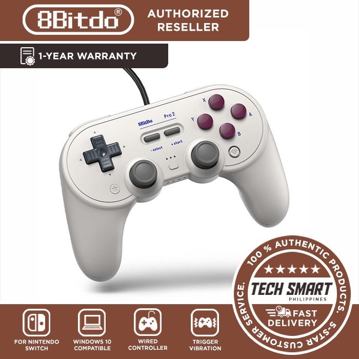 8BitDo Pro 2 Wired Controller for Switch and Windows (Category: Controllers) located in Manila. Submitted by techsmartph (Listing ID 1159443985, Image 2). Description: * Compatible with Switch 3.0.0 or above and Windows 10 or above * 2 Pro back paddle buttons * Custom Profile switch button, 3 profiles, switch on the fly * Ultimate software on PC * Customize button mapping, Modifiable vibration & Adjustable hair triggers * Customizable turbo funct
