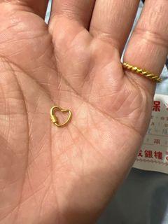 *近新品+純金999.9愛心隨意扣～重0.11錢