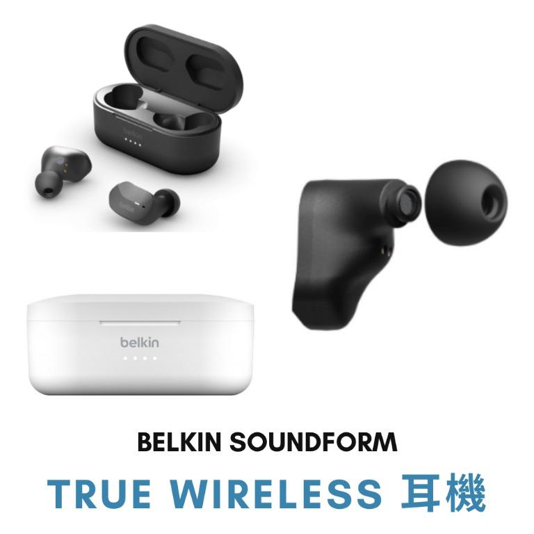 Belkin SoundForm True Wireless Earbuds, Bluetooth Headphones with  Microphone, Touch Controls, IPX5 Sweat & Splash Resistant for iPhone 12,  Pro, Max, Mini and Galaxy with Charging Case (Black) : :  Electronics