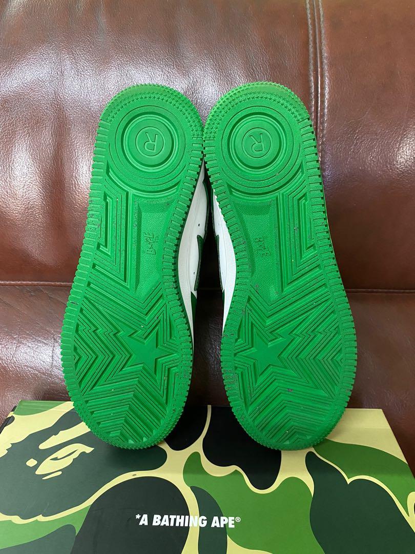 A bathing ape Bape sta low green us9.5 27.5cm, 男裝, 鞋, 波鞋 