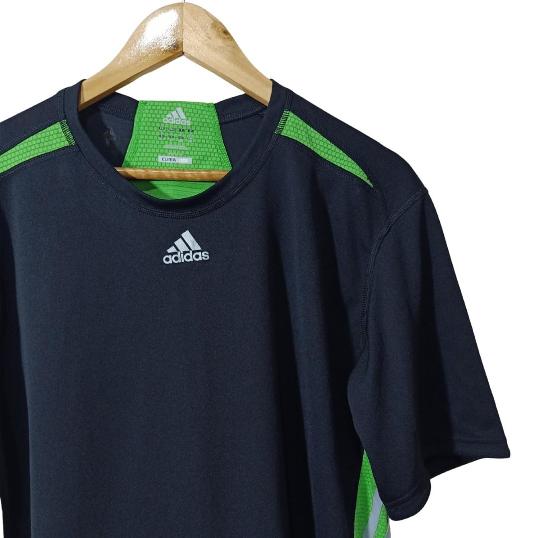 Black and neon green adidas shirt hot sale