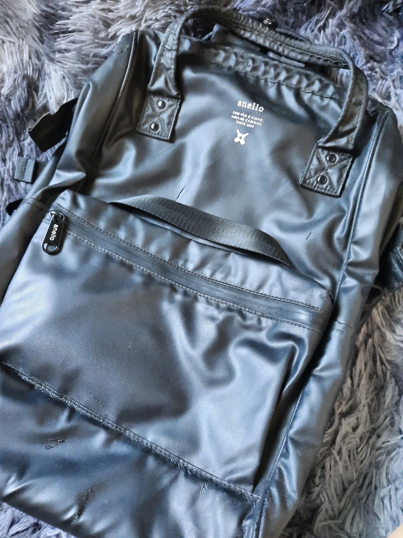 Original Anello Backpack Black with Laptop compartment, Women's Fashion