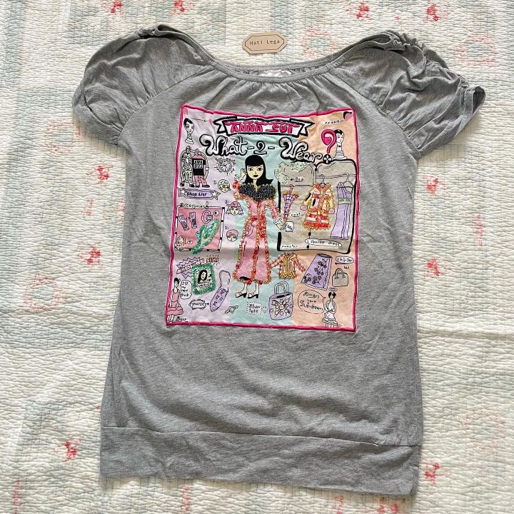 Anna Sui Bootleg Dress Up Sequin Top t 