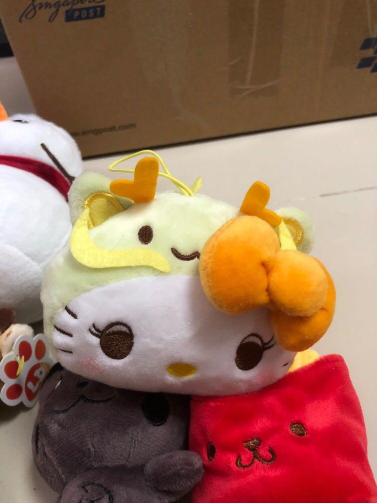 Assorted plush Hello Kitty Snowman Line Brown Giraffe Pikachu French Fries Hobbies Toys Toys Games on Carousell