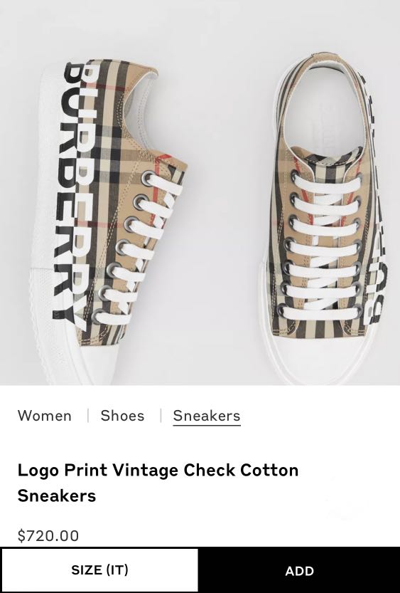 Authentic burberry store shoes
