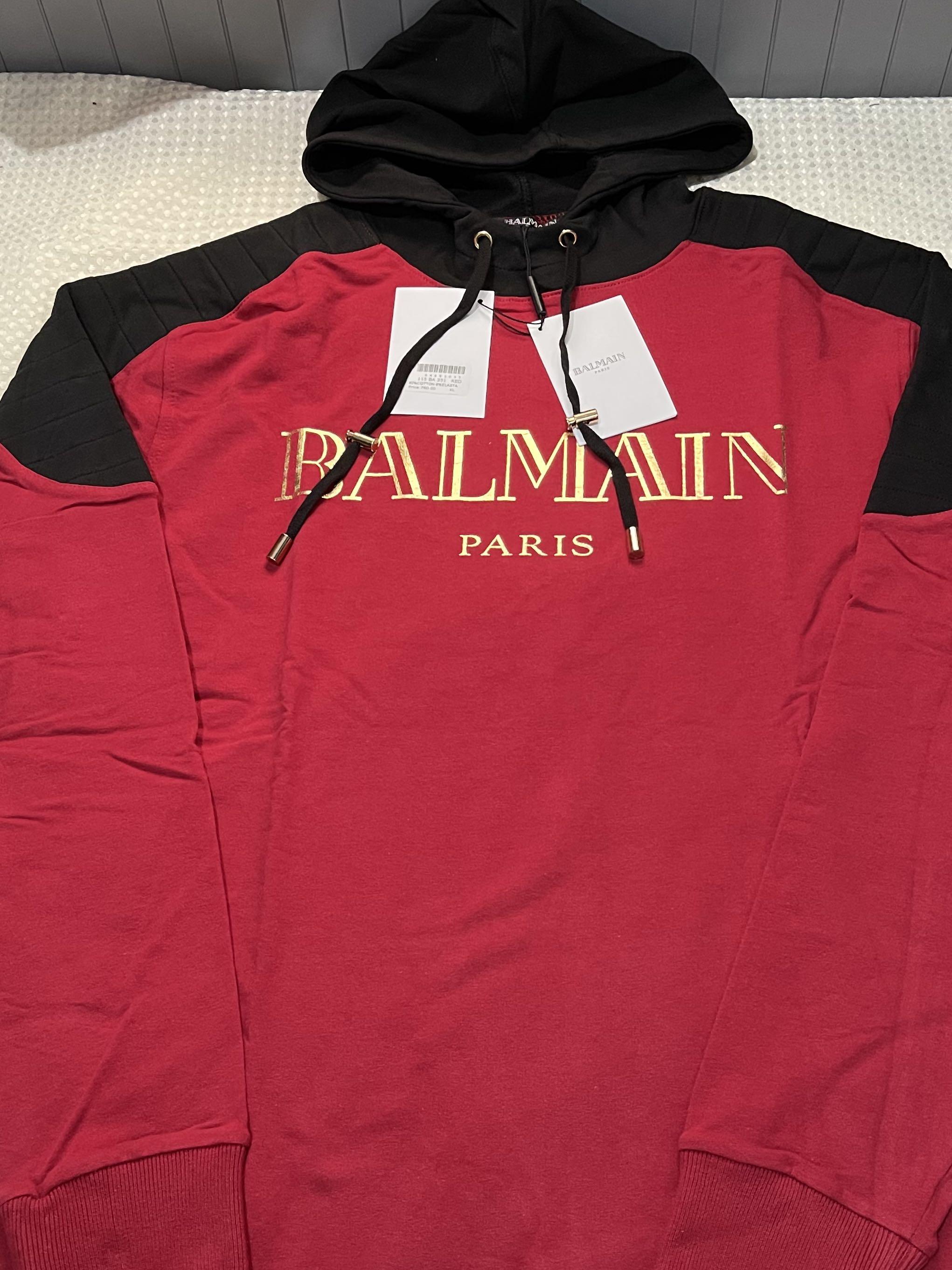 Balmain Hoodie red/black size XL 