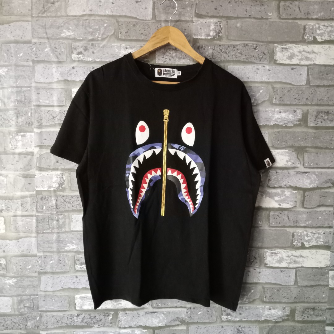 Bape shark shirt, Men's Fashion, Tops u0026 Sets, Tshirts u0026 Polo Shirts on  Carousell