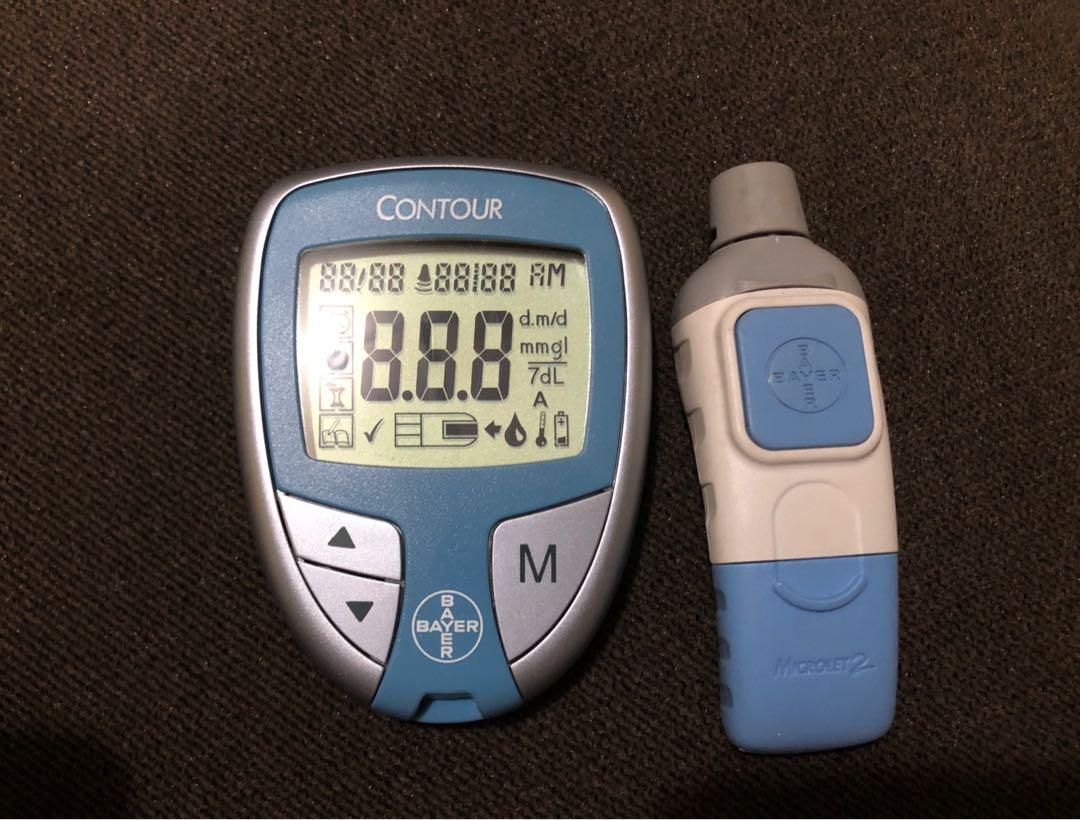 Bayer Contour Glucometer for Blood Sugar (Category: Medical Supplies & Tools) located in Mandaluyong City. Submitted by AChalazion (Listing ID 1159503522, Image 2). Description: Bayer Glucometer with Microlet Issues: - Wala pong test strips na kasama. Kayo po bibili. - Natapon na po yung box and manual RFS: We bought a newer model.