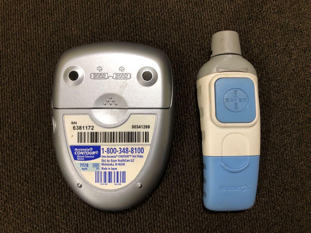 Bayer Contour Glucometer for Blood Sugar (Category: Medical Supplies & Tools) located in Mandaluyong City. Submitted by AChalazion (Listing ID 1159503522, Image 3). Description: Bayer Glucometer with Microlet Issues: - Wala pong test strips na kasama. Kayo po bibili. - Natapon na po yung box and manual RFS: We bought a newer model.
