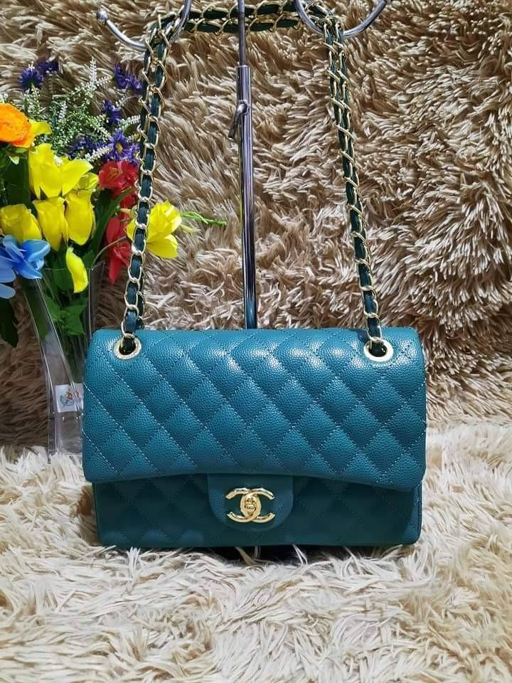 Chanel blue shop sling bag