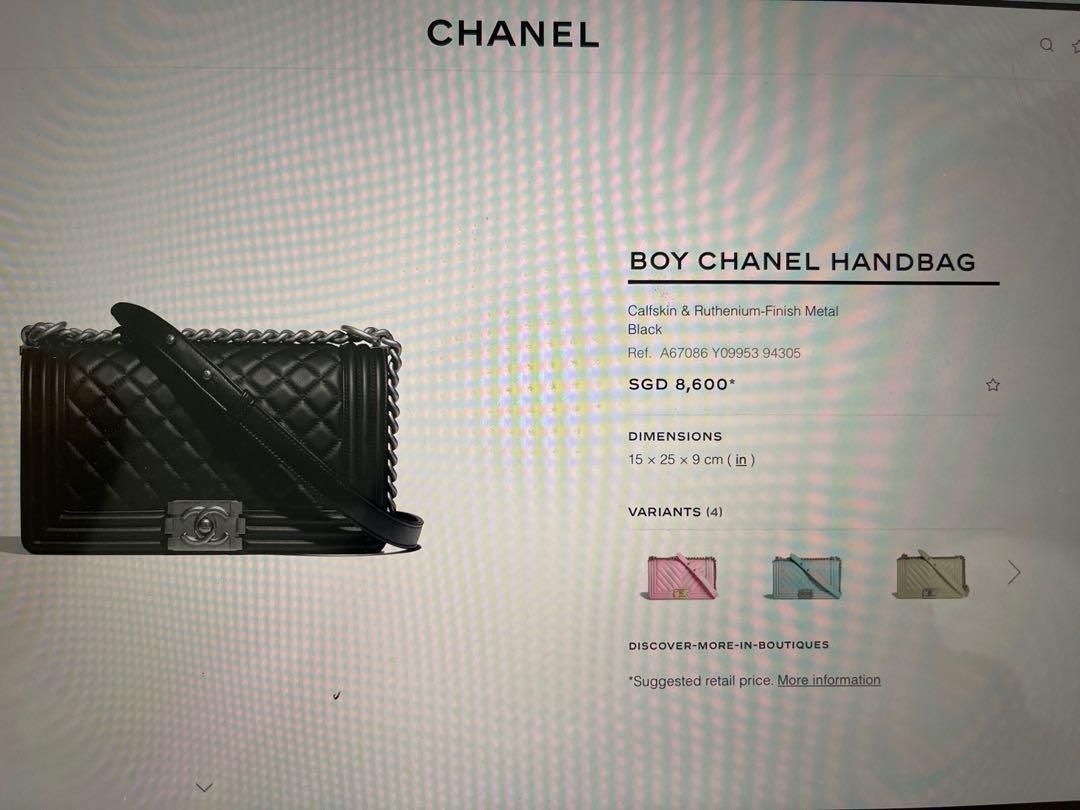 Chanel boy 10, Luxury, Bags & Wallets on Carousell