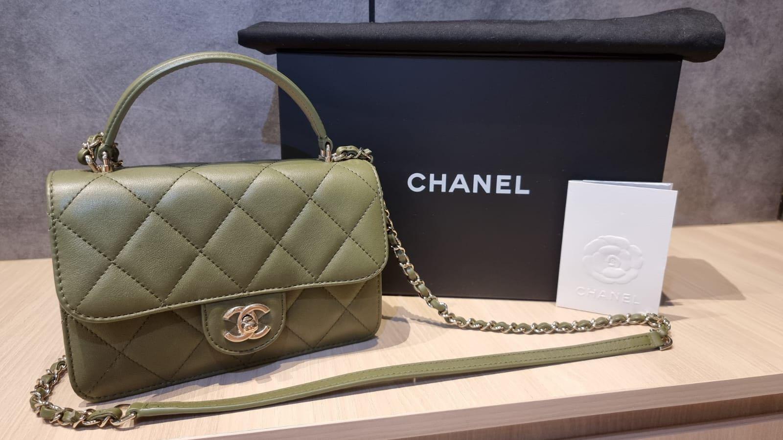 Chanel flap bag with top handle (Coco lady), Luxury, Bags & Wallets on  Carousell