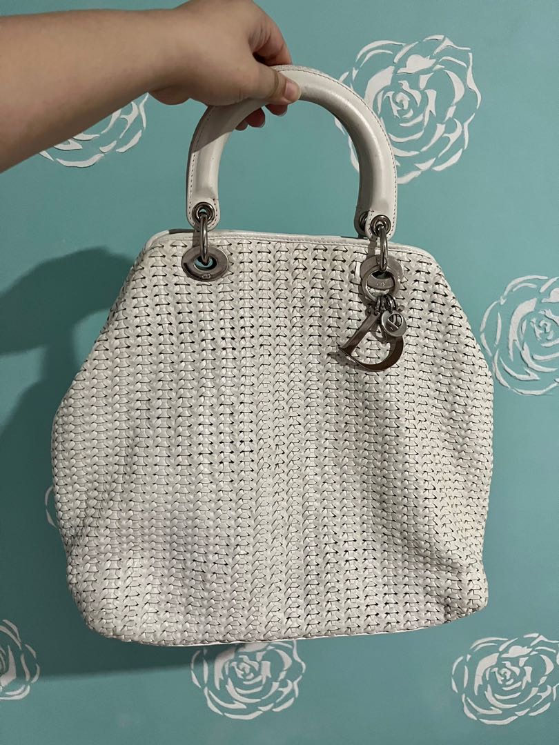 Dior online woven tote