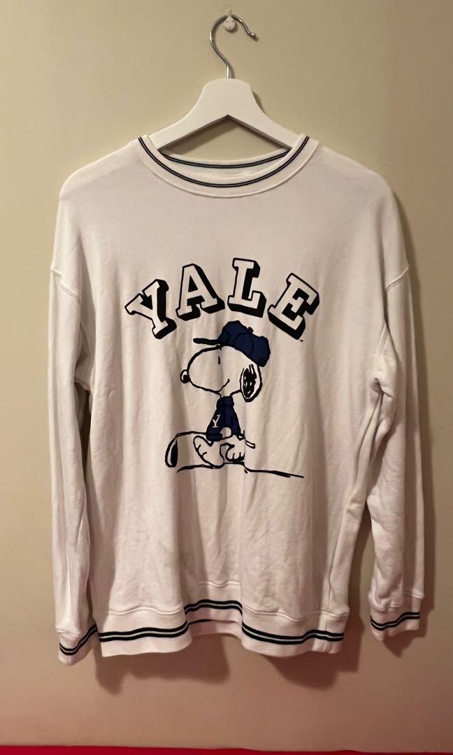 Cotton On Peanuts x Yale Sweater, Men's Fashion, Tops u0026 Sets, Hoodies on  Carousell