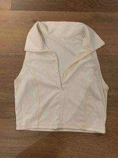 Cream crop top