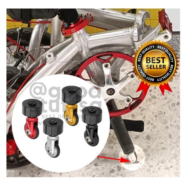 FREE Folding Bike Easy Wheel 33.9mm Seat Post Embedded Roller EZ Wheel Folded Up Bicycle Parking Auxiliary Easywheel Casters Sports Equipment Bicycles Parts Parts Accessories on Carousell