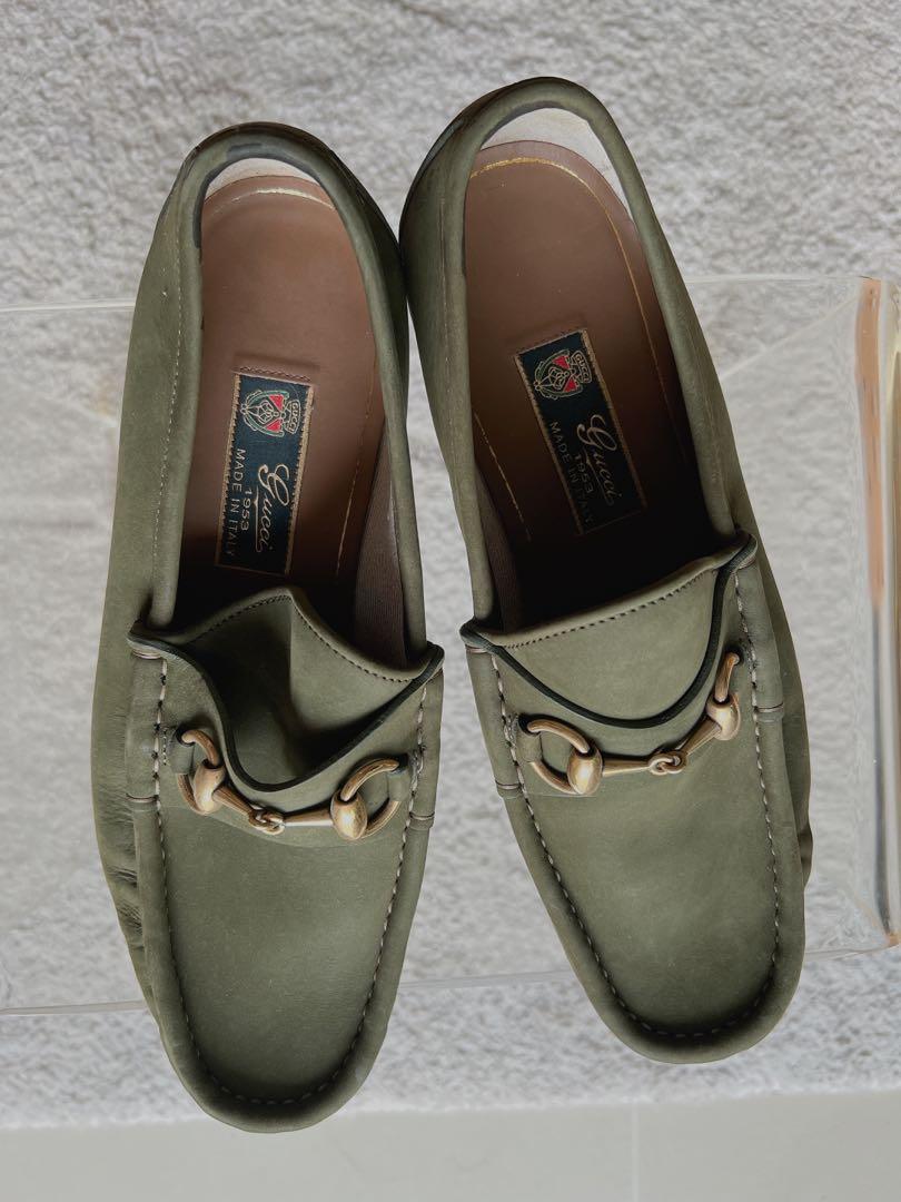 Olive green gucci shoes store