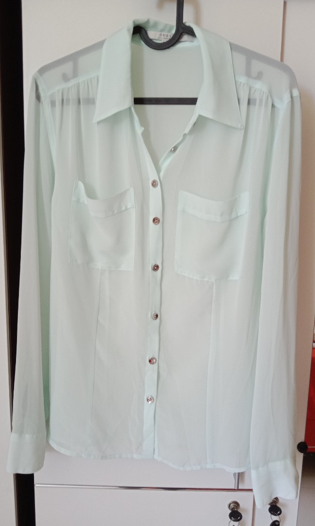 Guess long sleeve shirt, Fesyen Wanita 