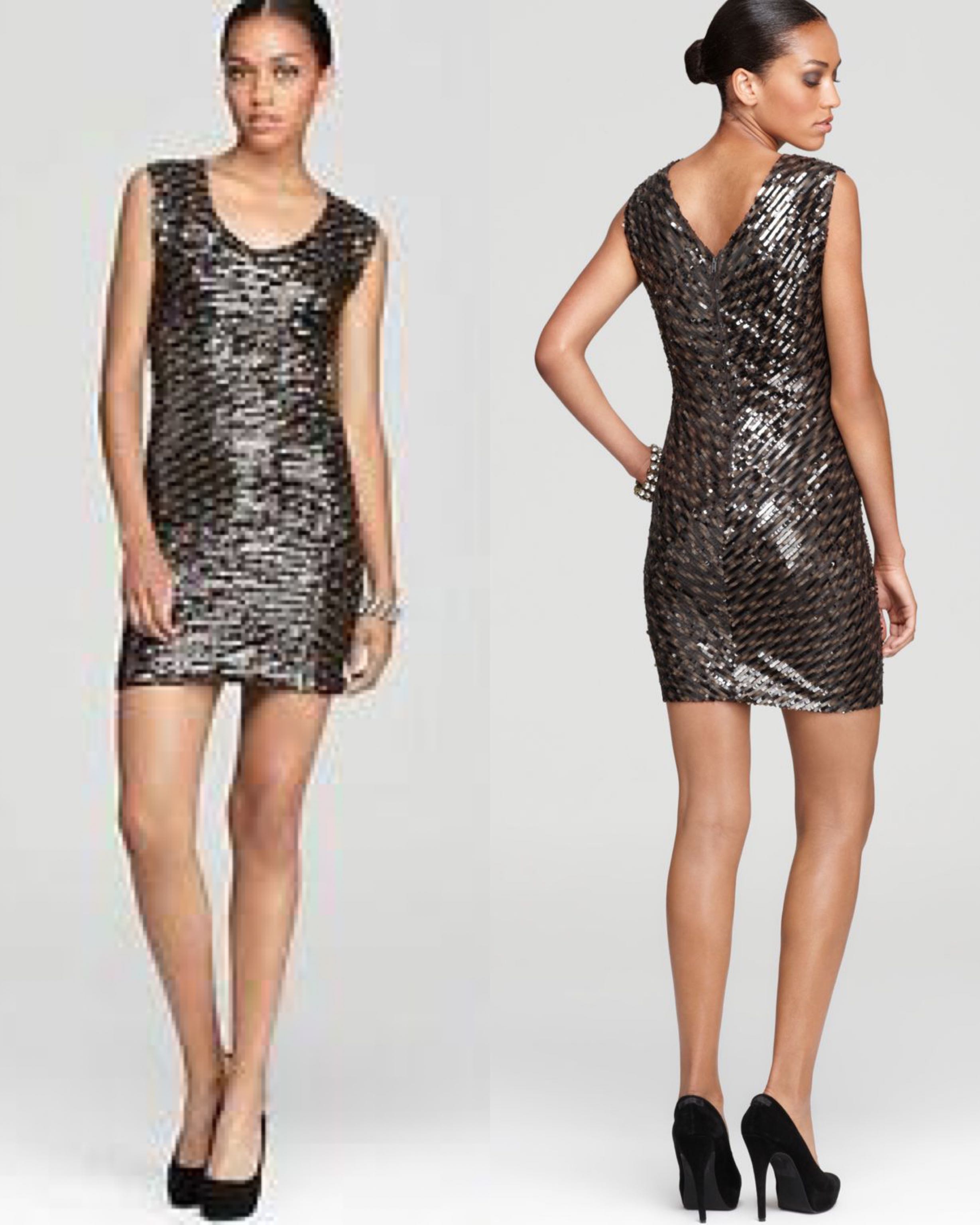guess silver dress