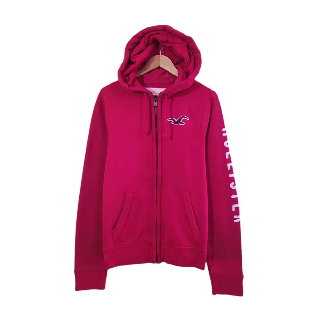 Pink hollister outlet hoodie mens