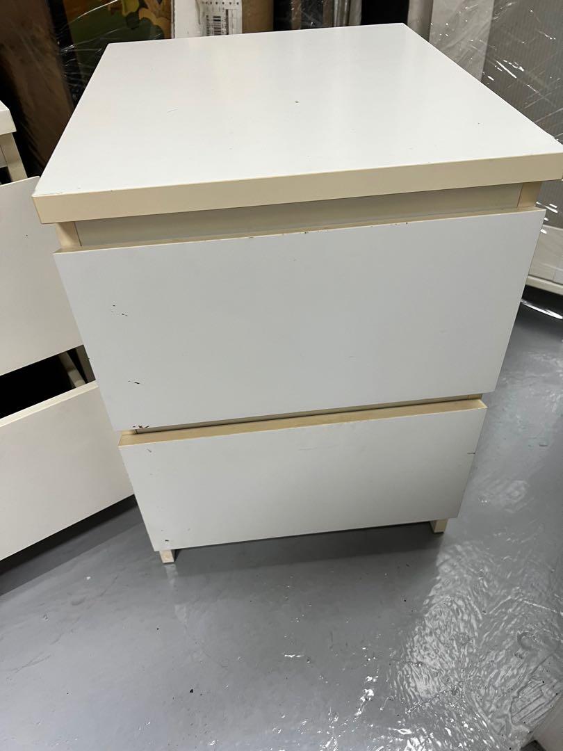 IKEA Malm Bedside tables x2, Furniture & Home Living, Furniture