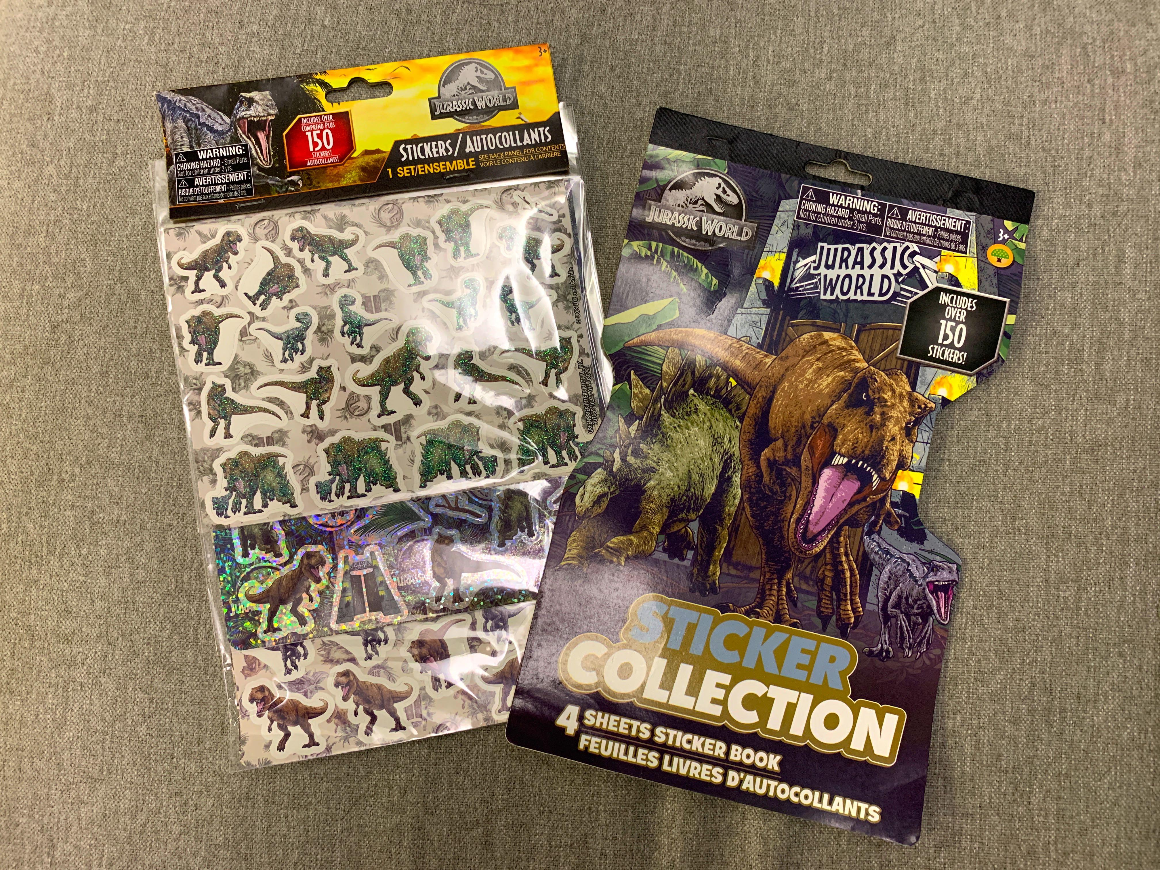 Jurassic World Sticker Collection - Includes Over 150 Stickers - 4 Sheets